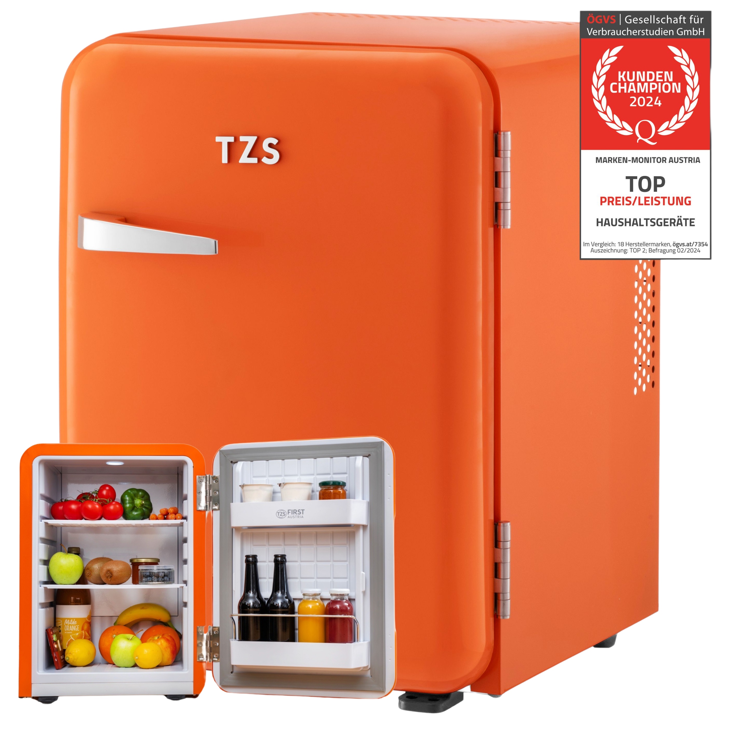 Chladnička 40 l First Austria Mini Led Tichá podstolová kancelář Salon kosmetiky