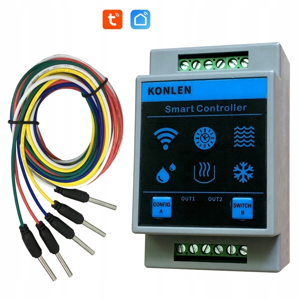 Kontroler Poziomu Wody Tuya Wifi Miernik poziomu wody Kolnen Sondy