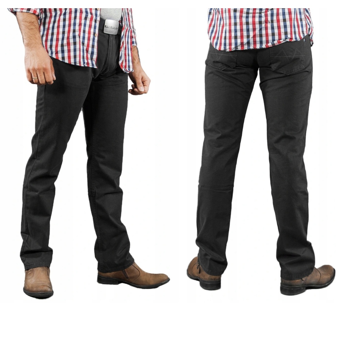 Dlouhé černé pánské kalhoty Bavlna 844/494 41/32