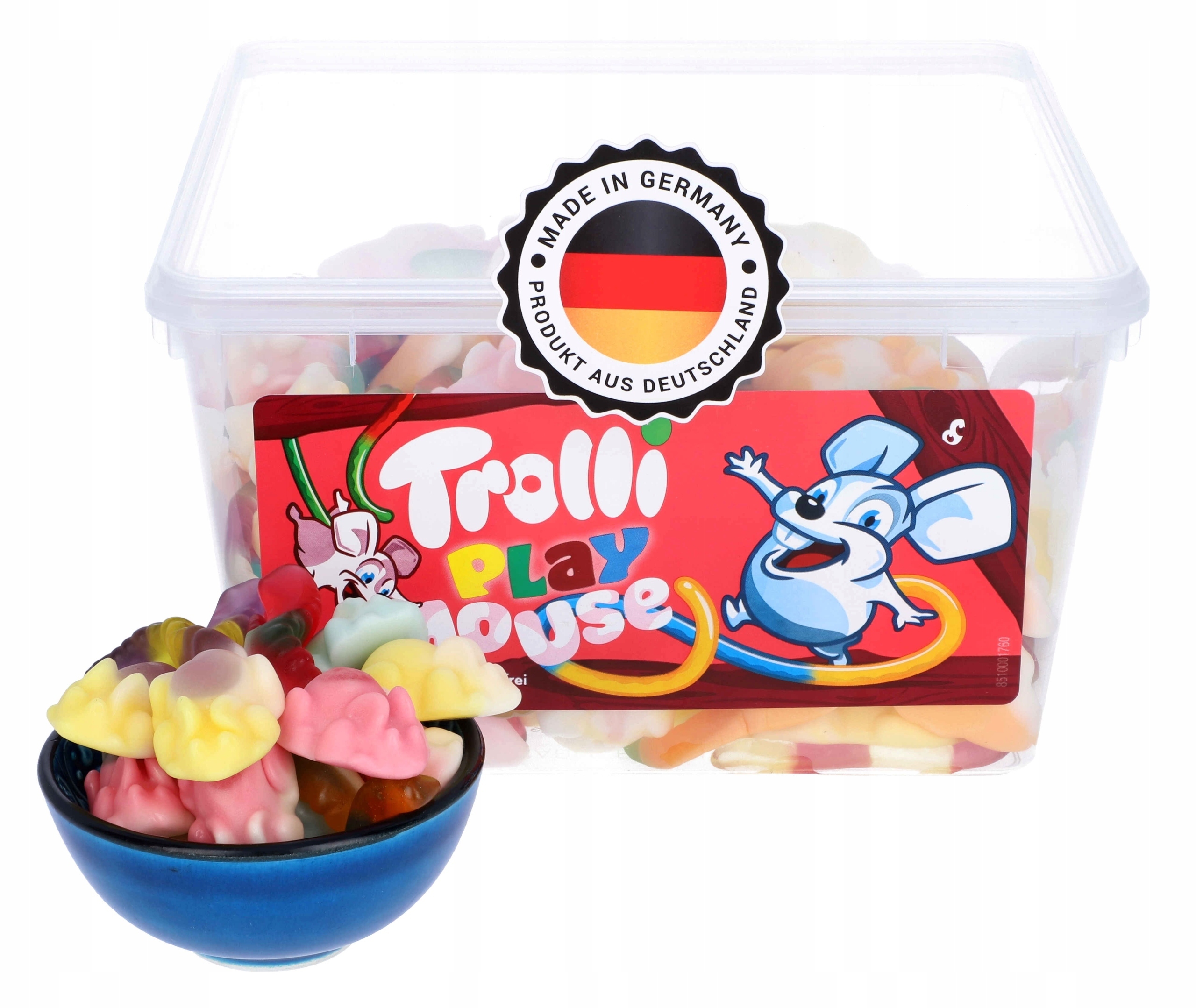 Trolli Żelki Myszy 75szt 1200g Myszki Mouse Playmouse Pianki Niemieckie Stan opakowania oryginalne