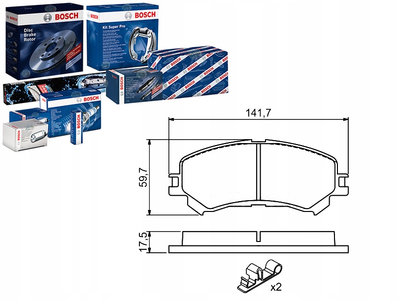 Sada Brzdových Destiček Bosch D10604CA0A 18218