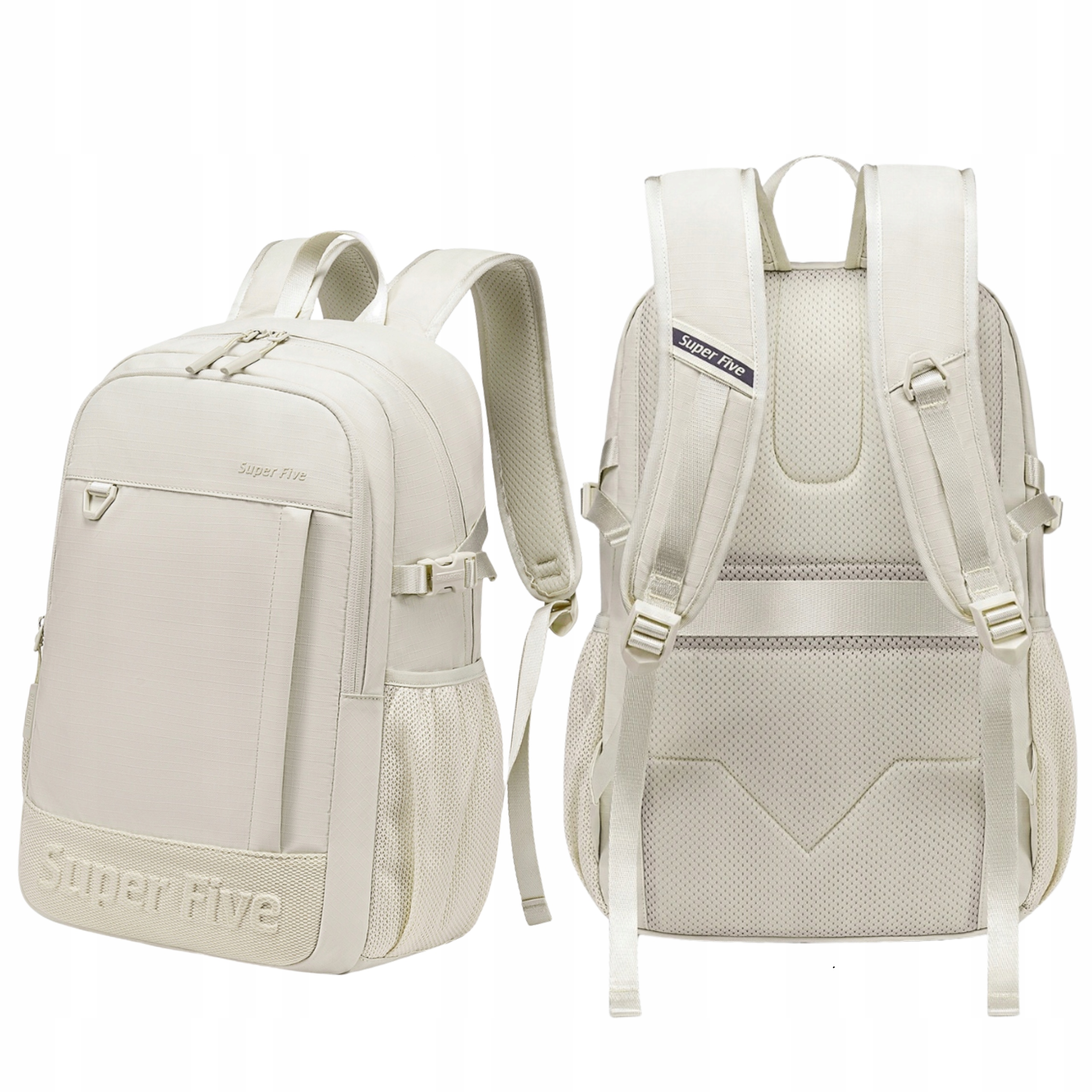 Bílý Batoh prostorný městský batoh na notebook 15.6" cestovní Mládežnický