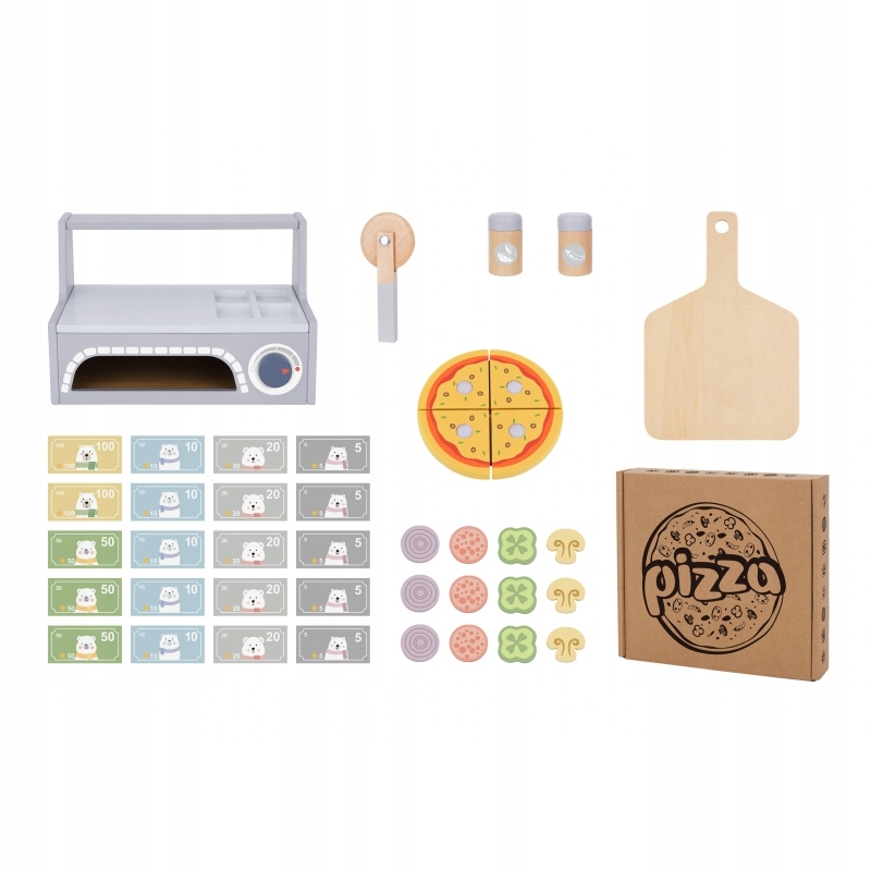 PIZZERIA DREWNIANY PIEC DO PIZZY AKCESORIA Materiał drewno