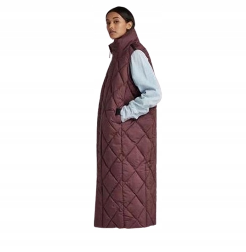 G Star Raw Prošívaná Vesta S Vysokým Límcem Bordó M J2C