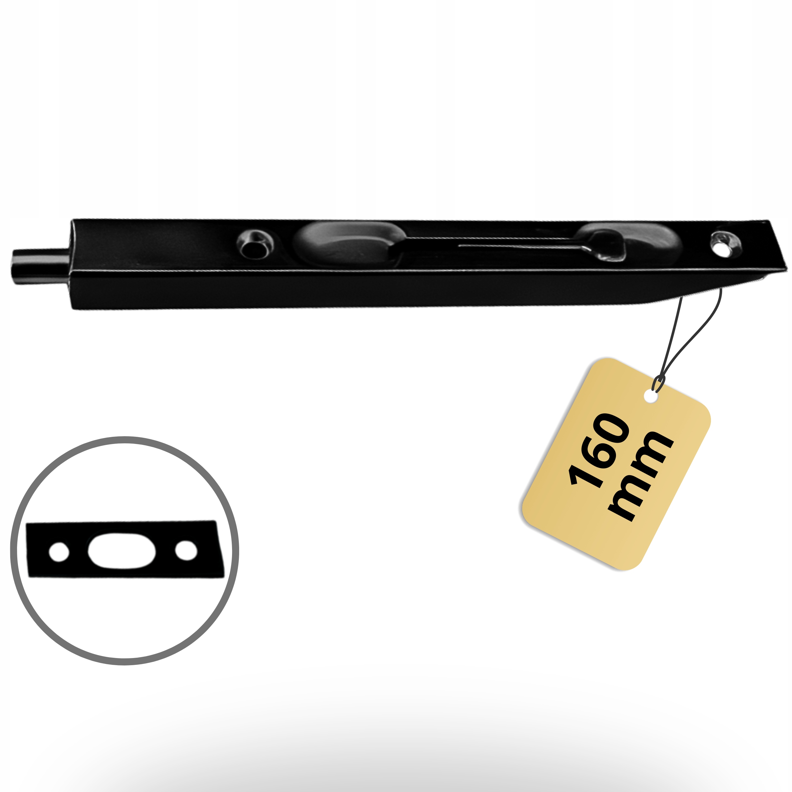 Čelní dveřní zarážka Kantrygiel 160 mm černá