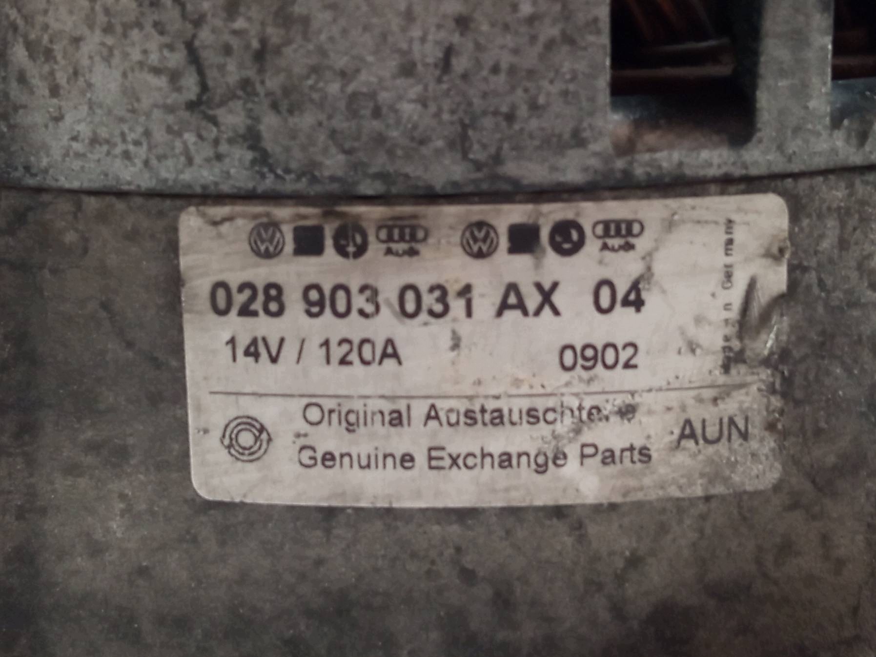 ALTERNATOR VOLKSWAGEN VW PASSAT B5 1.9TDI 028903031ax