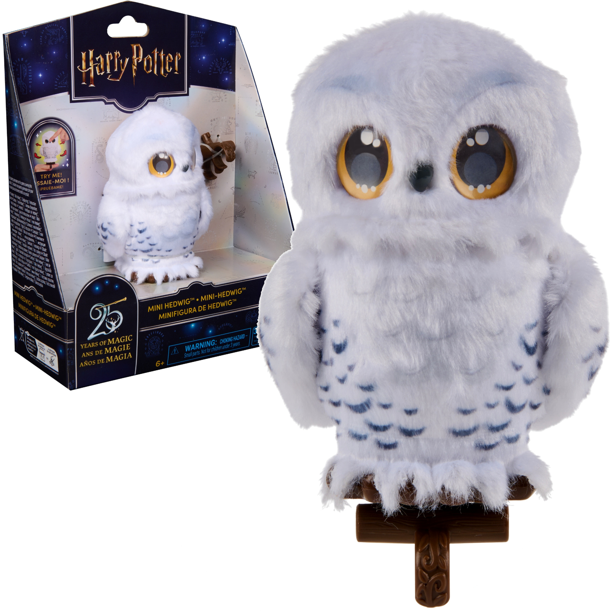 Harry Potter Hedwiga Interaktywna Mini Biała Sowa Z Ruchomymi Skrzydłami