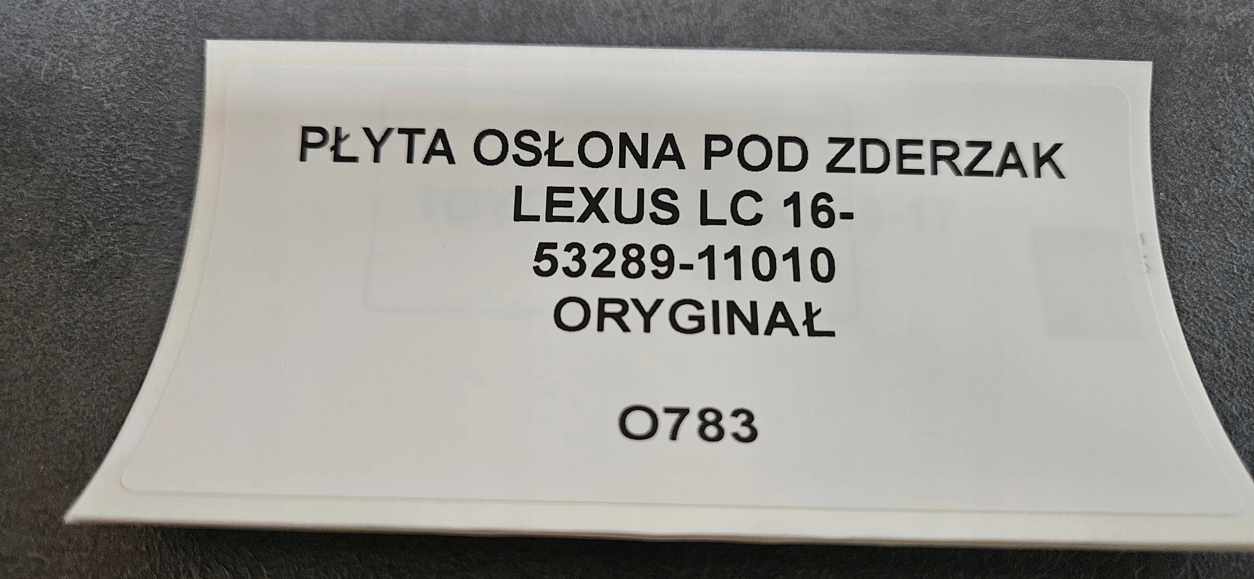 cover below bumper LEXUS LC 16- original