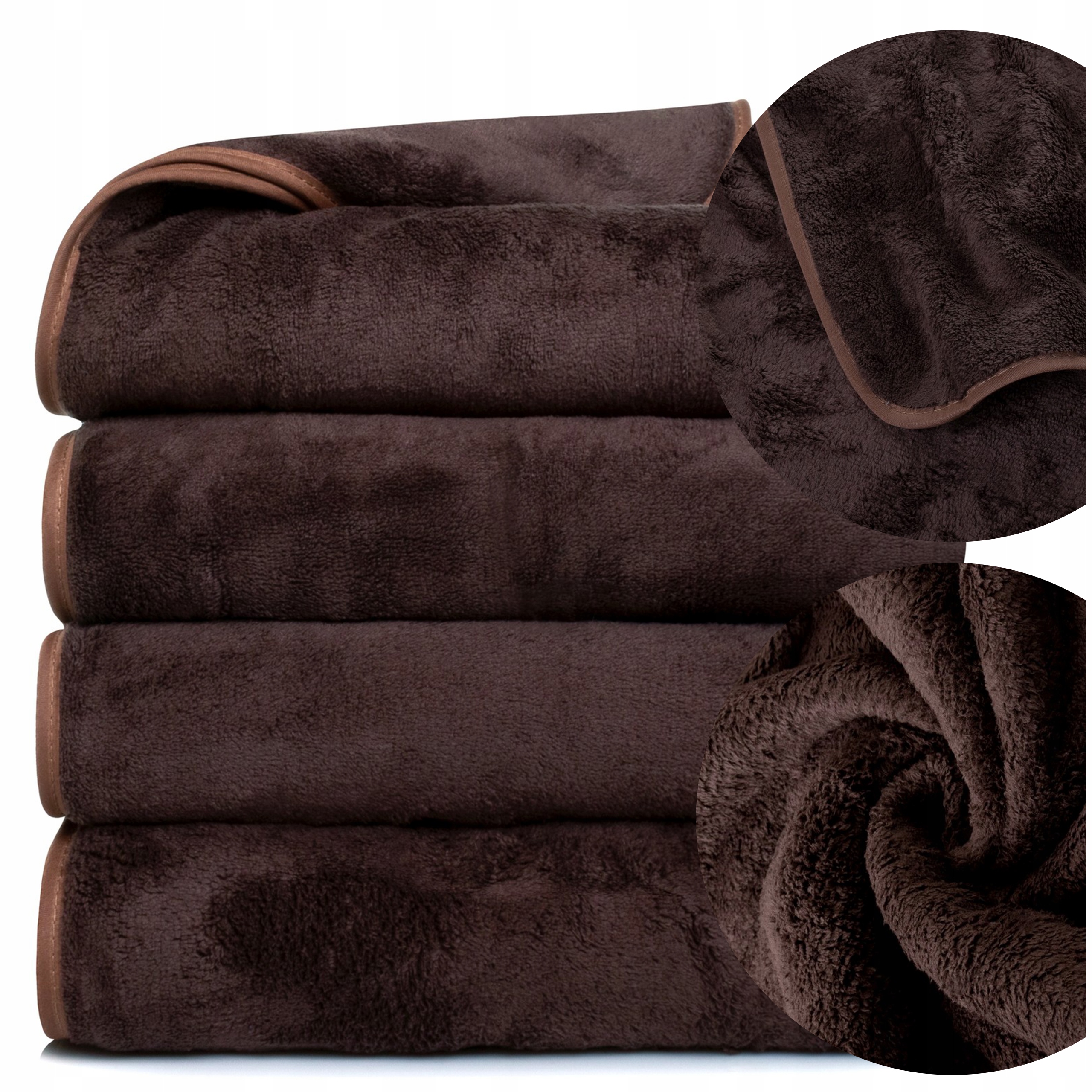 KOMPLET 4X RĘCZNIKÓW Z MIKROFIBRY KĄPIELOWE 70x140