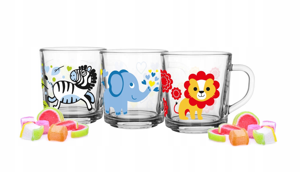 

Kubki Szymek 220ml Mix ZWIERZĄTKA-kpl3 Dla Dzieci