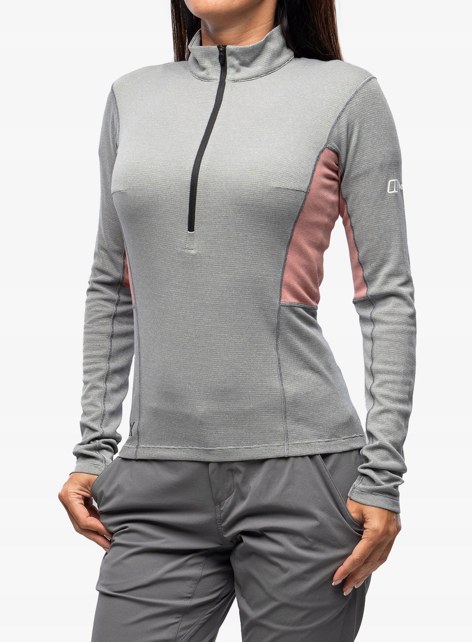 Dámská Mikina Berghaus Mtn Guide Ls Hz jet black/goji berry 8 (xs)