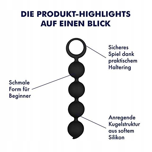 EIS Luksusowy Łańcuch Analny Silikonowy Dla Niej i Niego 20 mm 15 cm — miniatura 2