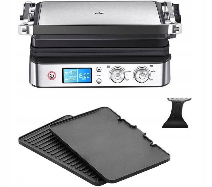 Składany grill elektryczny Braun CG9040 srebrny/szary 2000 W