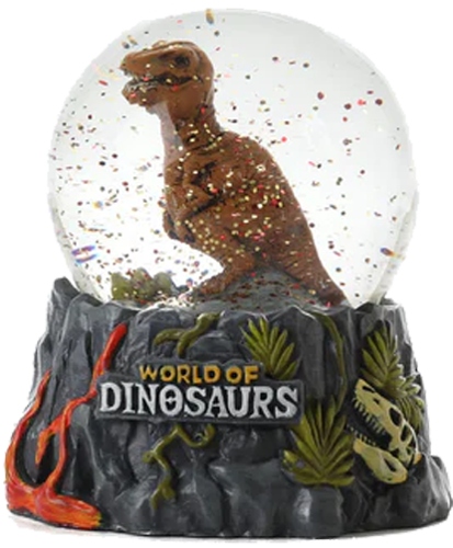 

Kula Szklana Z Brokatem Dinozaur Welocilaptor 9CM