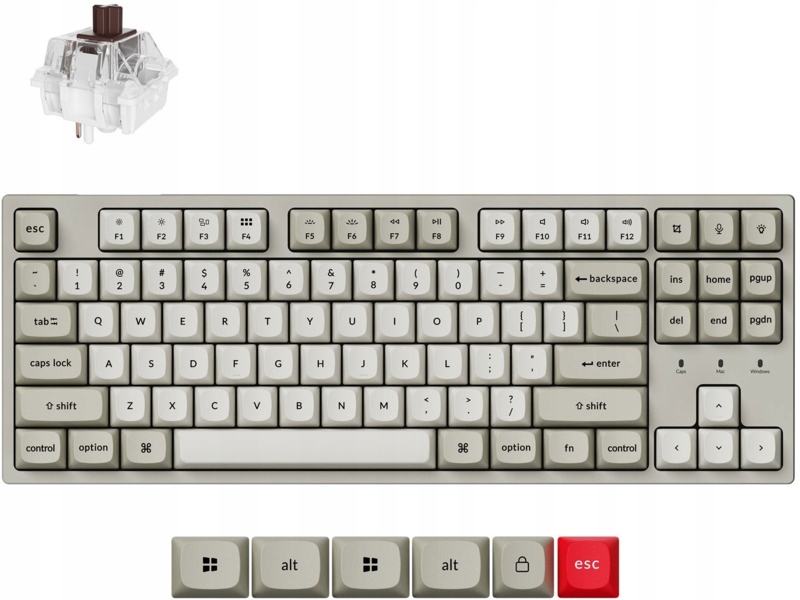 Klawiatura Keychron C1 Pro 8K Qmk Wired Custom Mechanical Brown