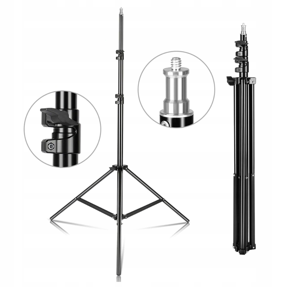 STOJAK STUDYJNY STATYW OŚWIETLENIOWY STUDIO FOTO DO LAMPY LED SOFTBOX 210CM