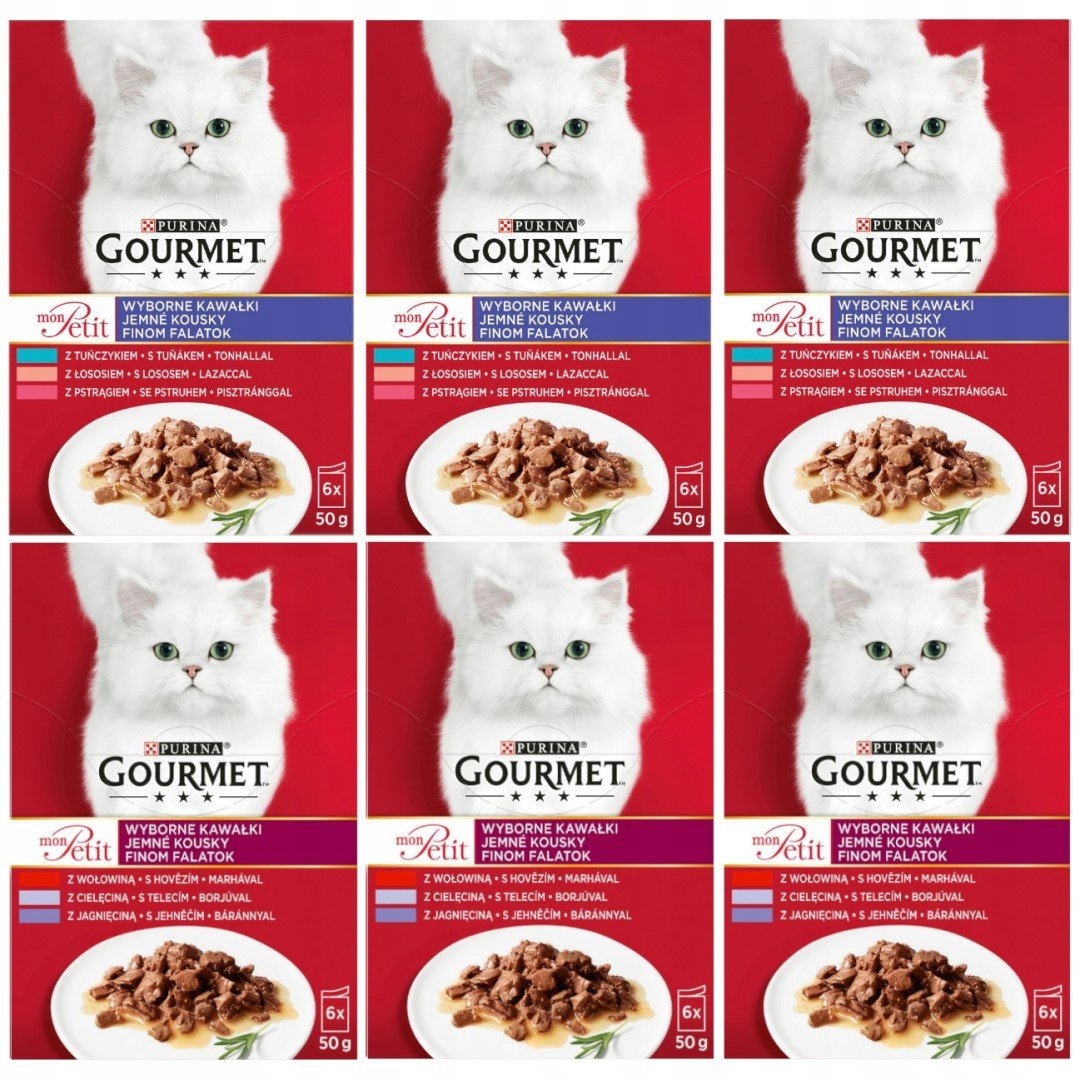 Purina Gourmet Mon Petit Masové Rybí Příchutě 36x50g