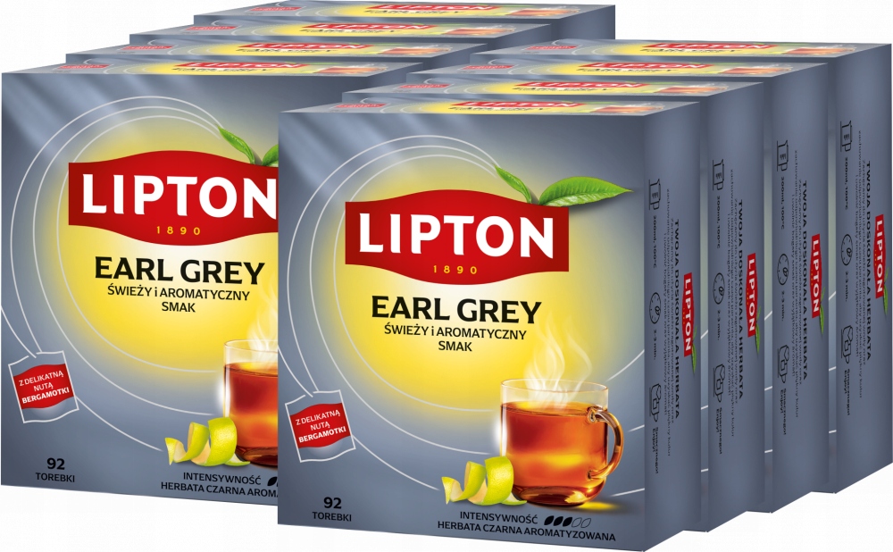 Herbata Earl Grey czarna Lipton 92szt x8