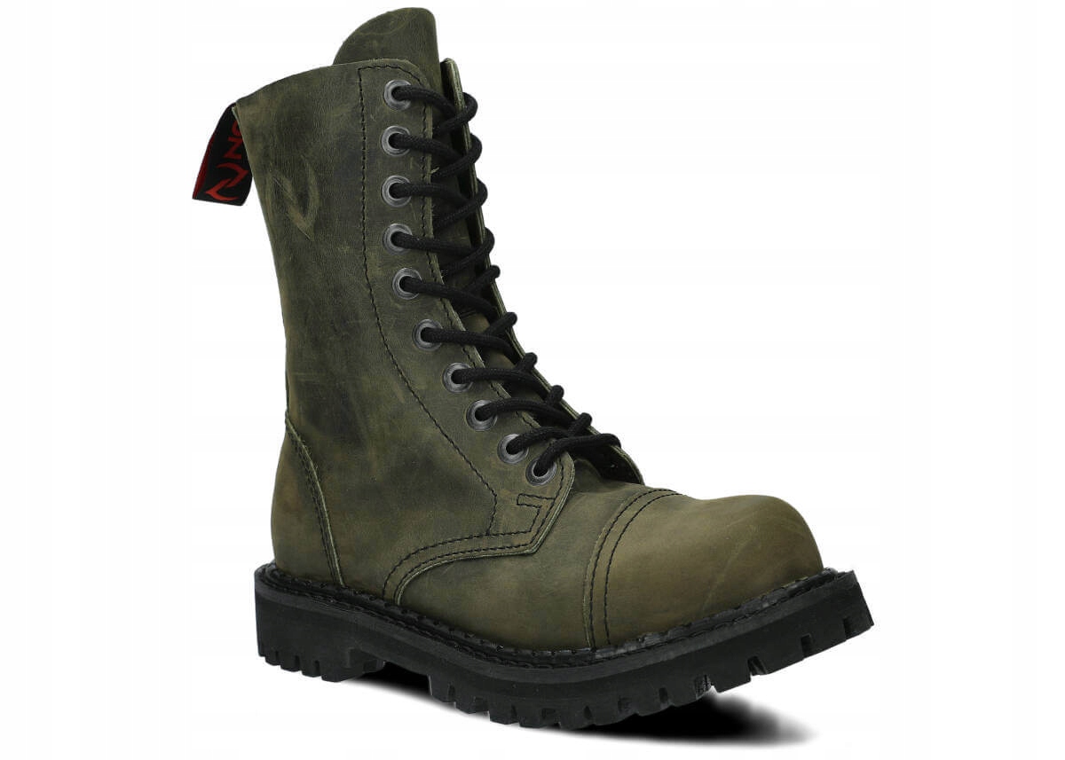Nagaba 10H Zelené Pevné, Kožené, Polské Kanady Boty Ocelový Šíř