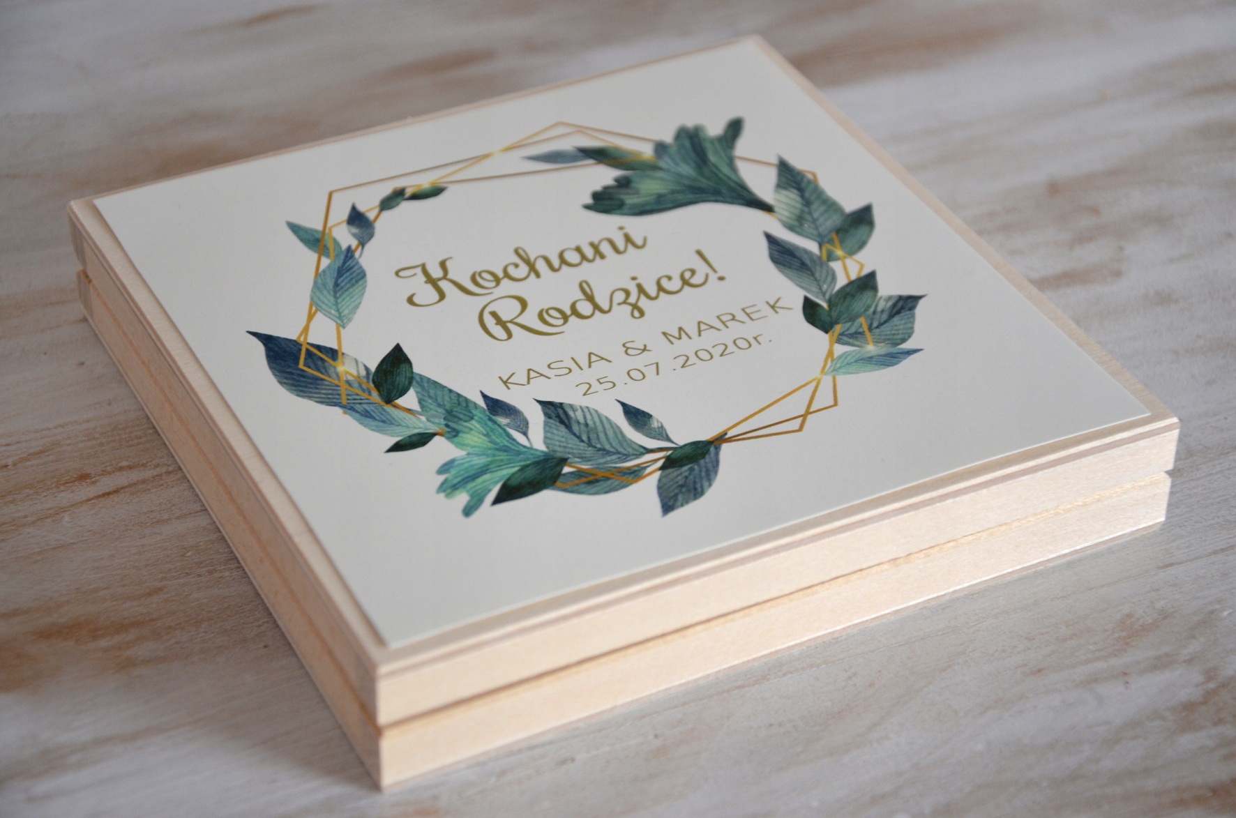 Zaproszenie ślubne dla rodziców w pudełku /nr 2 Liczba sztuk 1 szt.