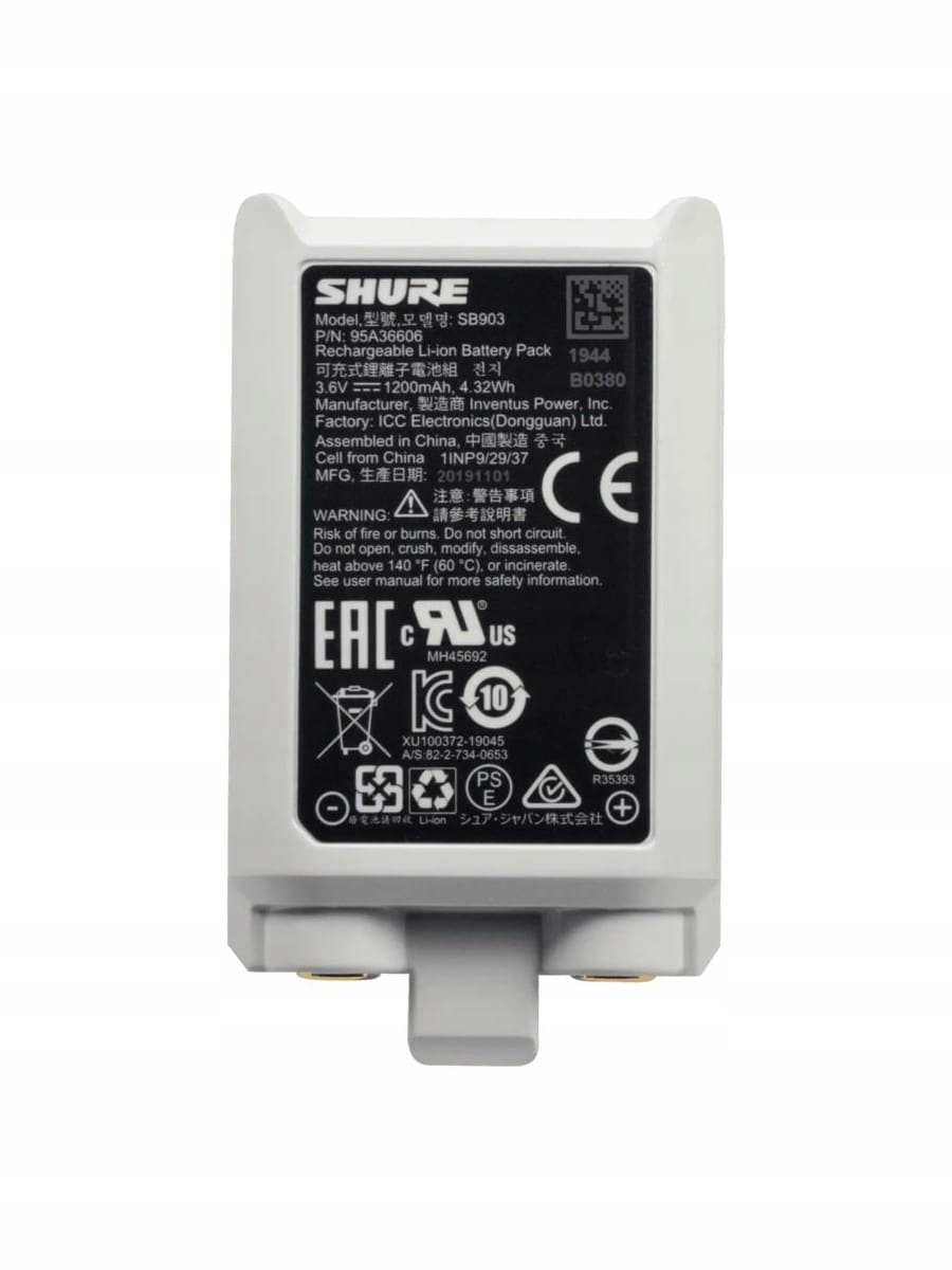 Shure SB903 akumulátor pre vysielače Slxd