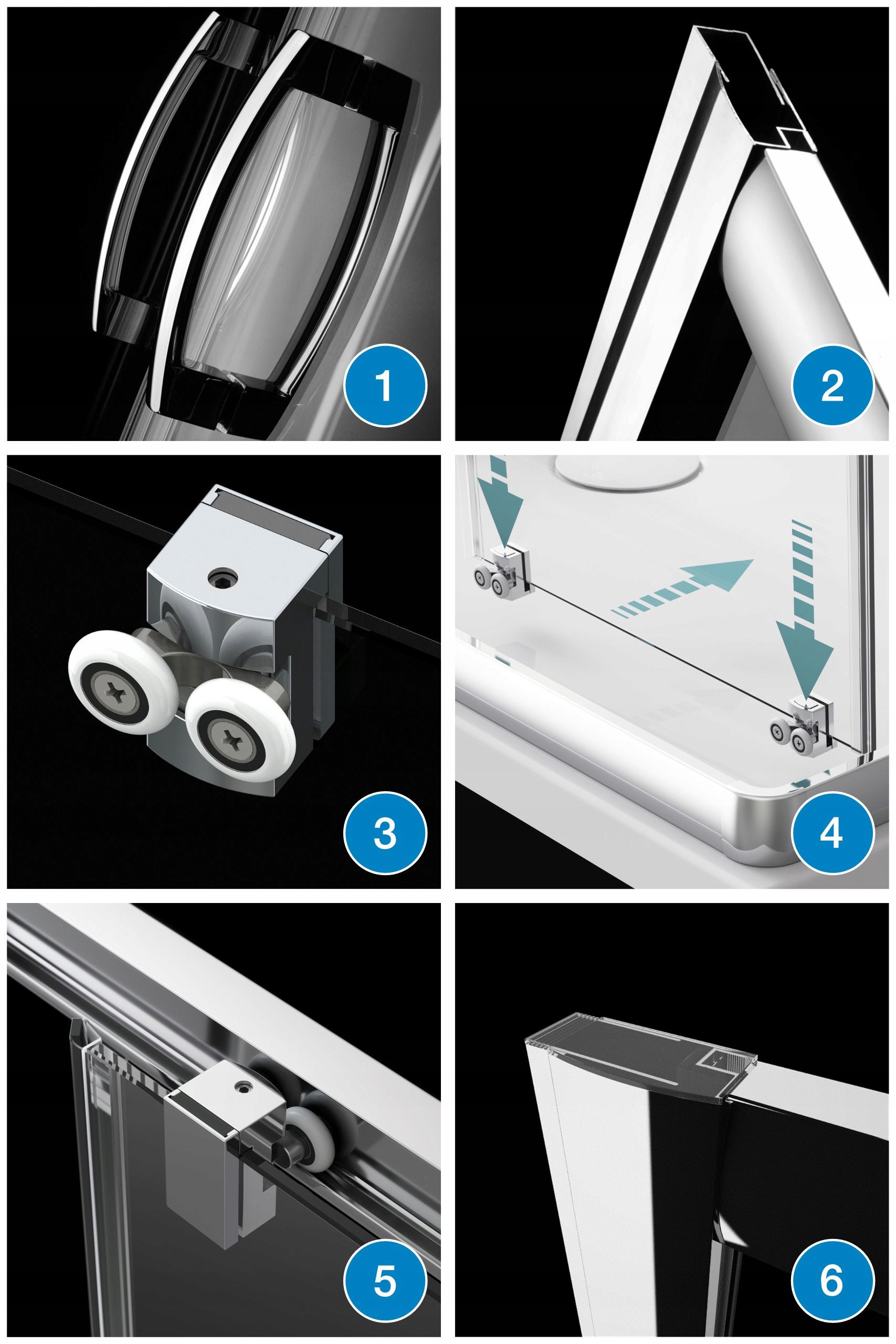 Drzwi prysznic RADAWAY Premium Plus DWJ 150 fabric Grubość szkła/szyby 6 mm