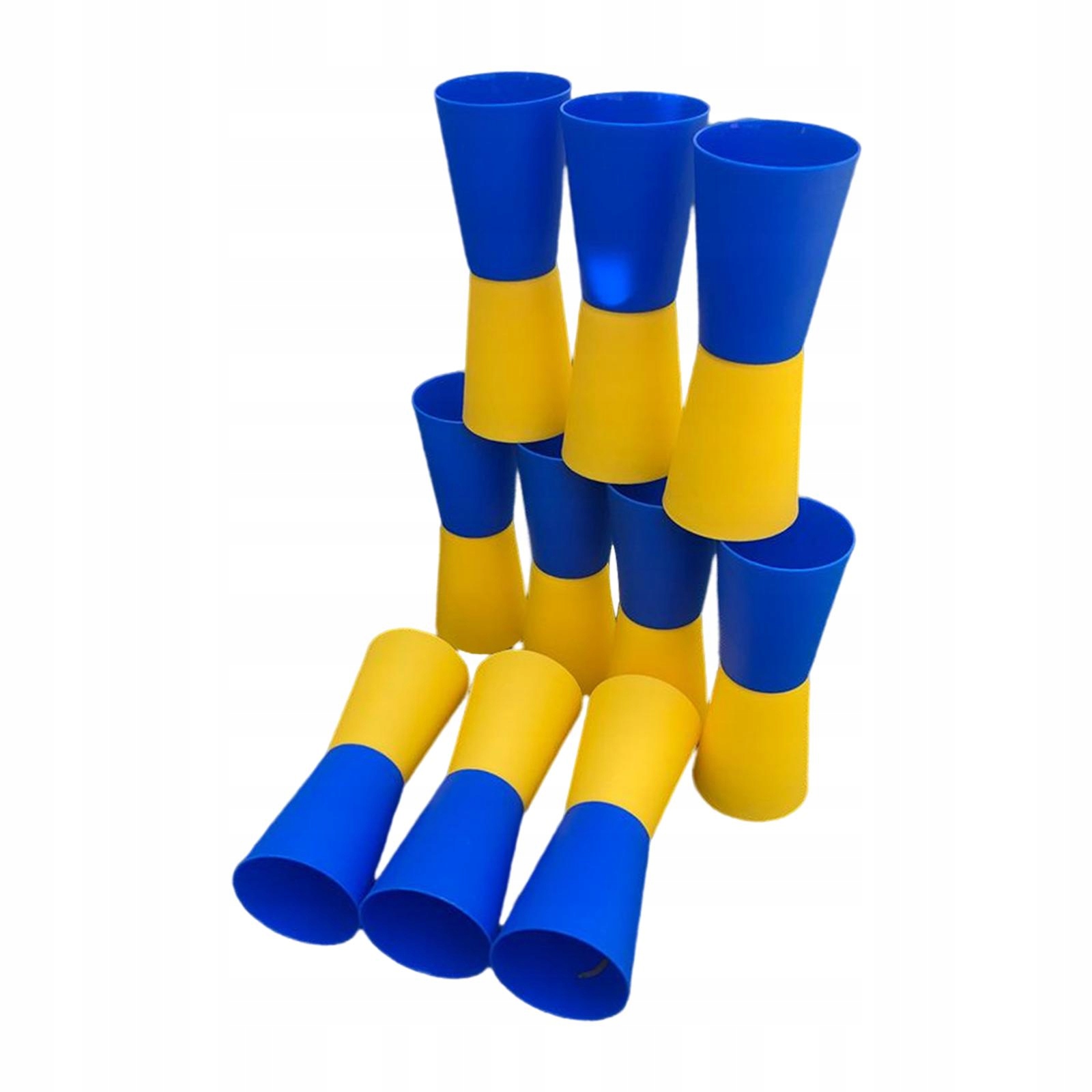 10Pcs Flip Cups Agility Training Workout Body Coordination Blue Yellow