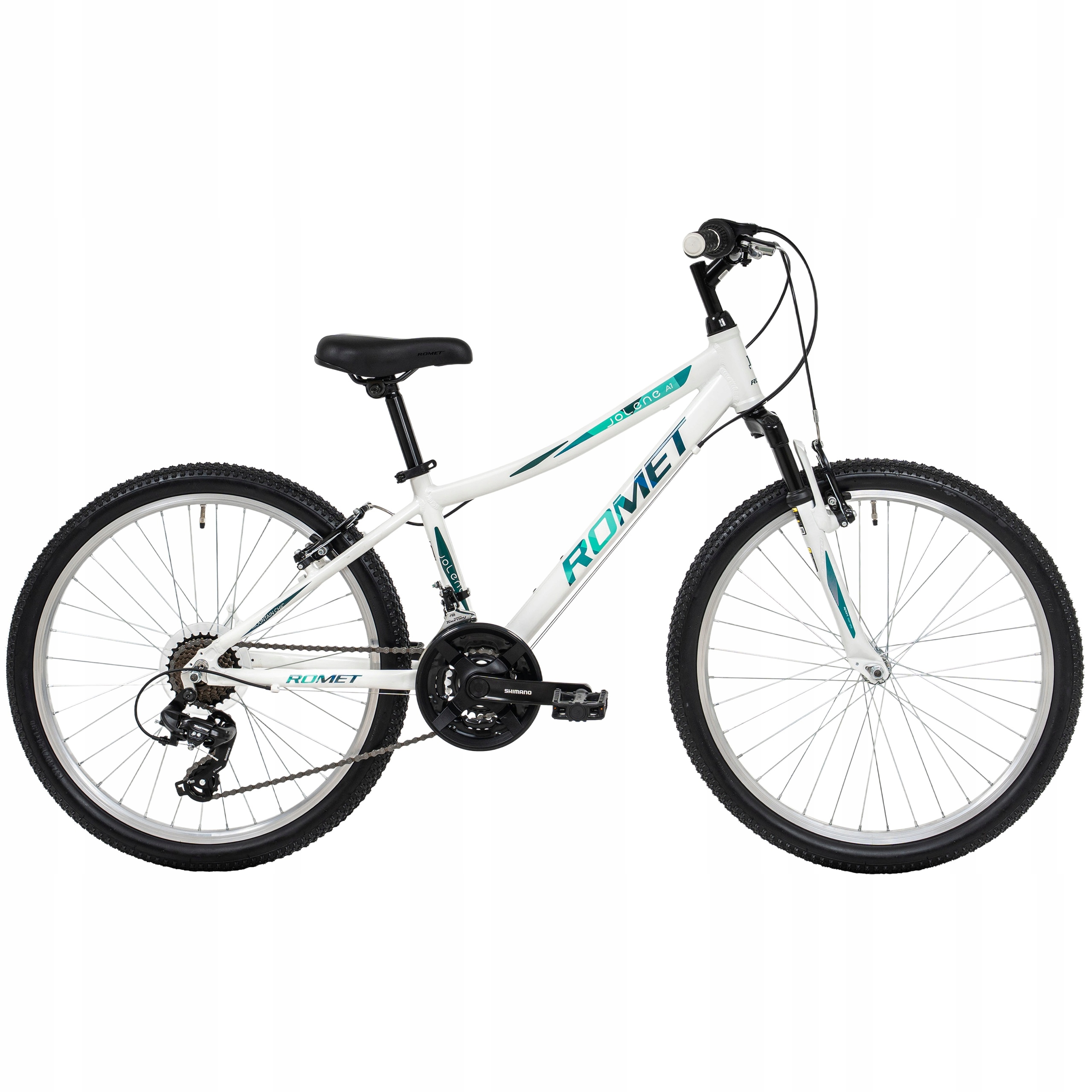 Rower Górski Mtb dziecięcy Romet Jolene v-brake koło 24" biały