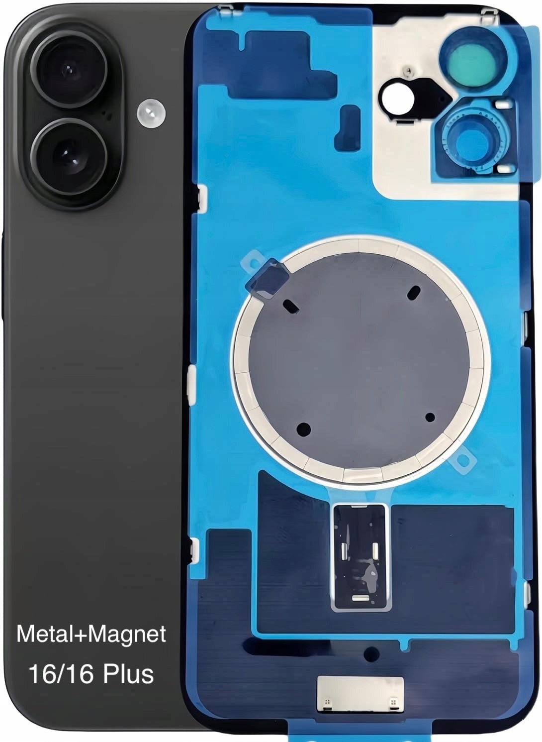 Pełna Obudowa Tył Klapka Iphone 16 Czarny