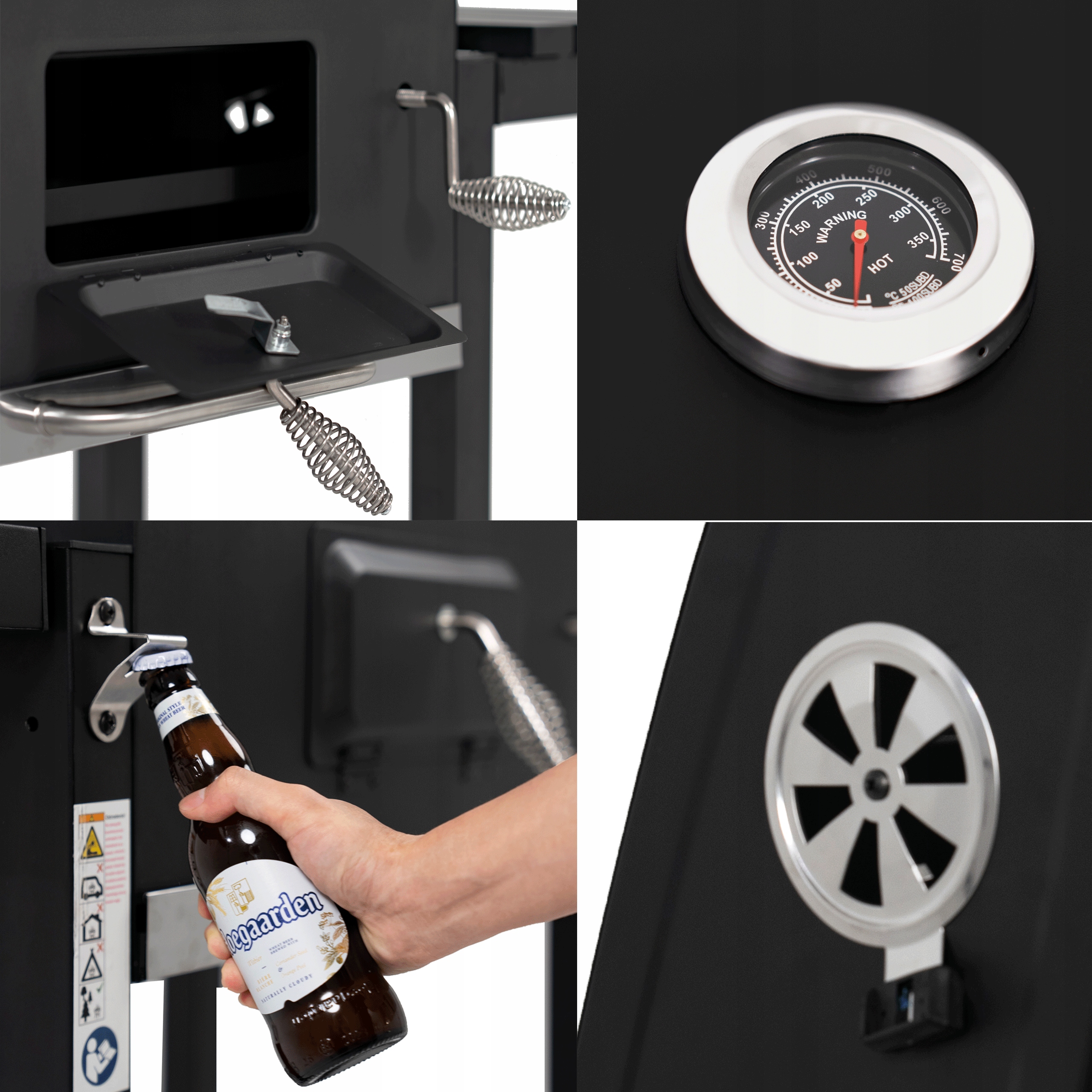 GRILL WĘGLOWY OGRODOWY RUSZT ŻELIWNY POPIELNIK + MATA PRIMAVEO MAJESTAT XXL Wysokość grilla 106.5 cm