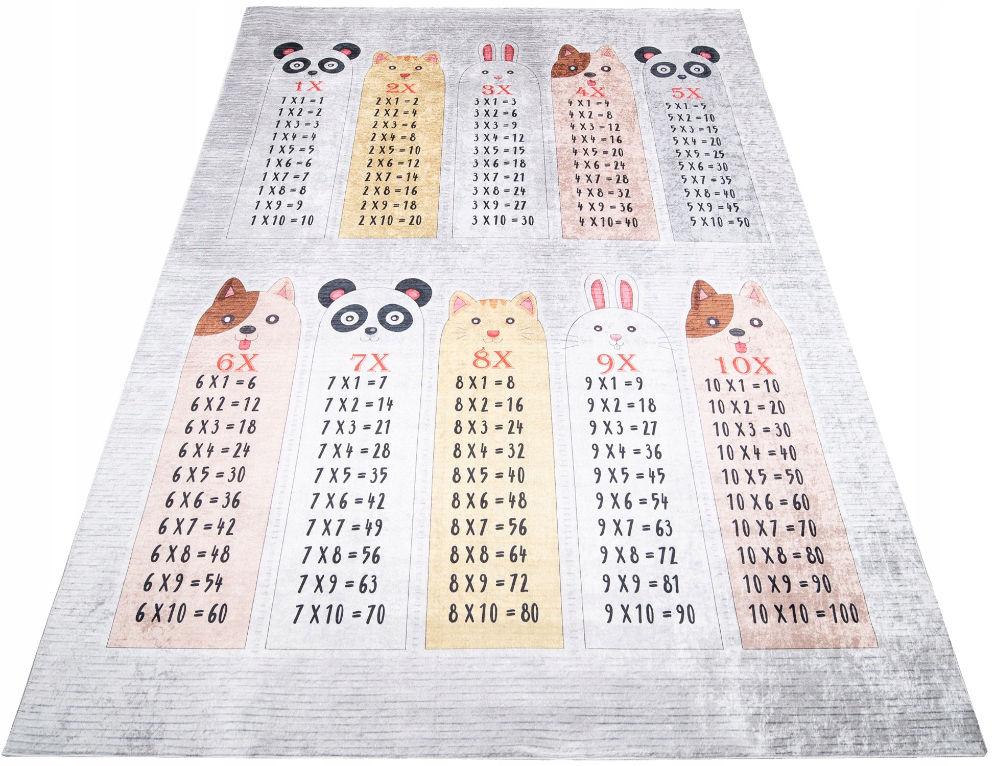 Koberec Barevný Dětský 80x150 Násobící tabulka