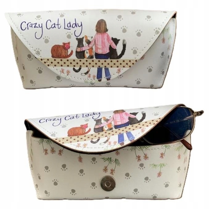 Etui Na Okulary GL09 Crazy Cat Lady Kociara
