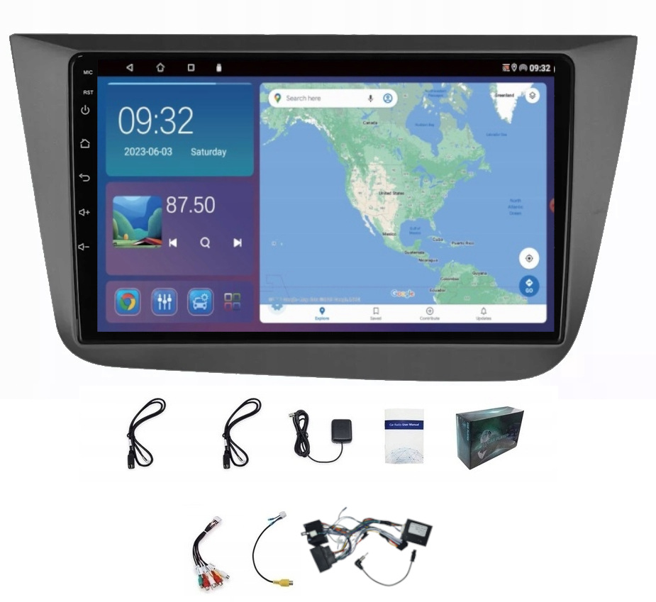 Rádio Navigácia Gps Seat Altea 2004-2015 Wifi Carplay Usb 4GB 64GB