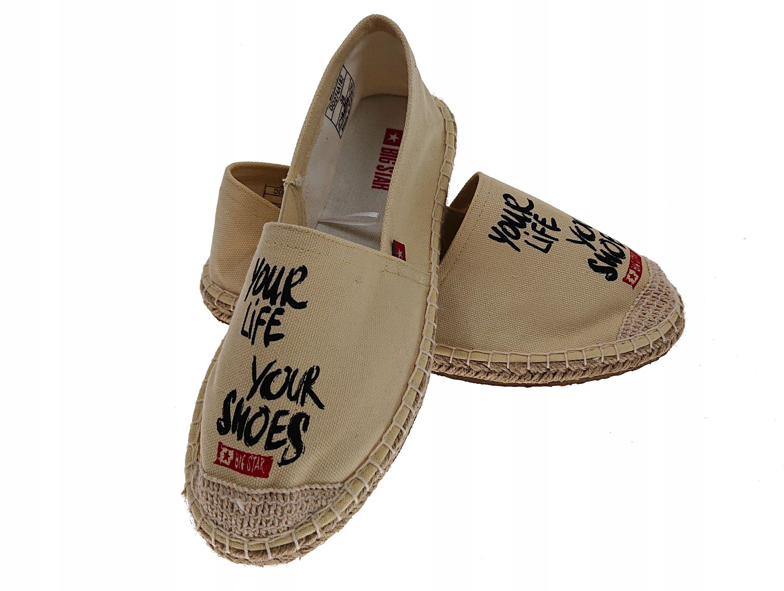 ESPADRYLE WYGODNE TENISÓWKI ŻÓŁTE BIG STAR 37