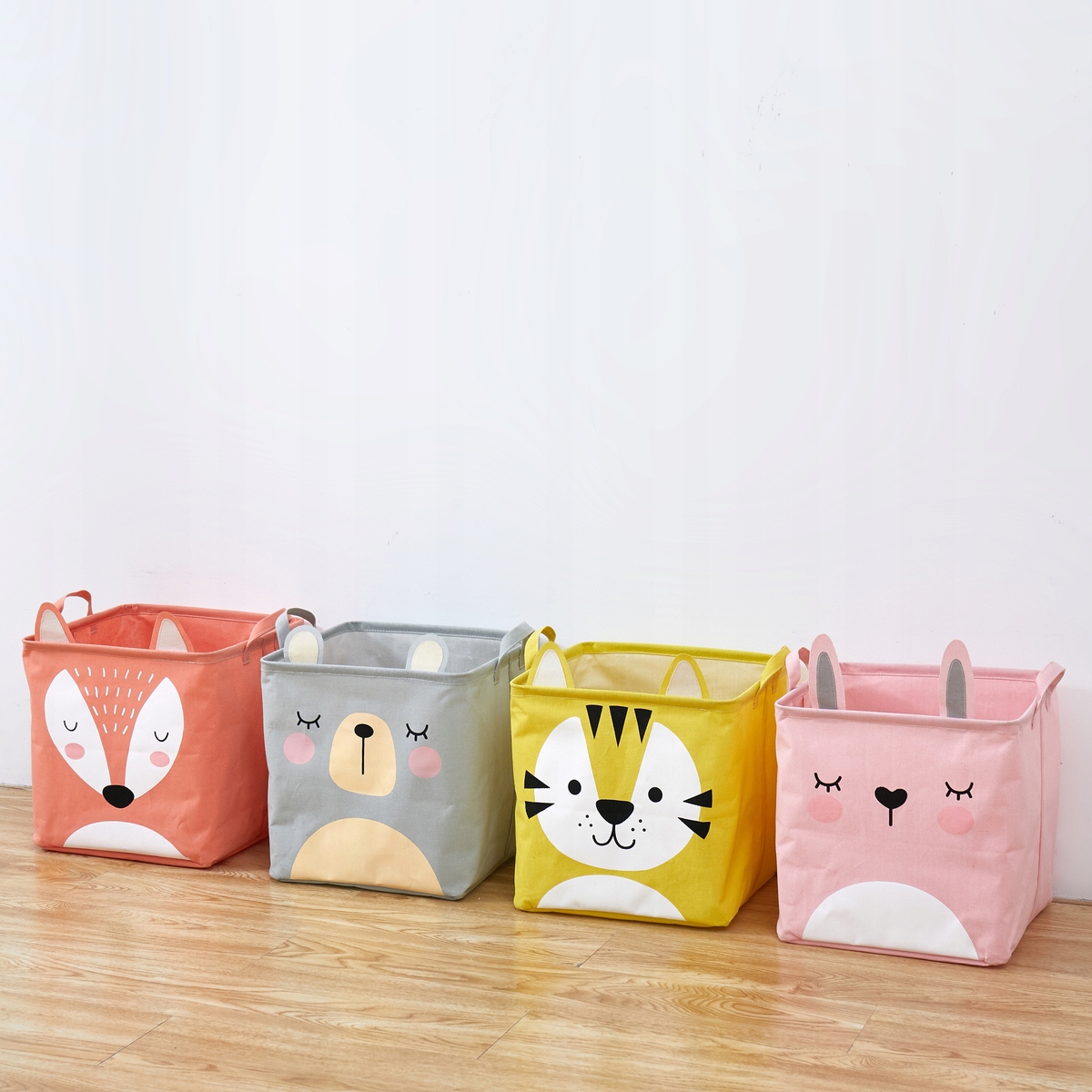 Kwadratowy kosz na zabawki motyw królik 33 x 34 cm Szerokość produktu 1 cm