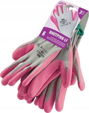 RĘKAWICE OCHRONNE POWLEKANE LATEKSEM RHOTPINK LF Rozmiar 7.