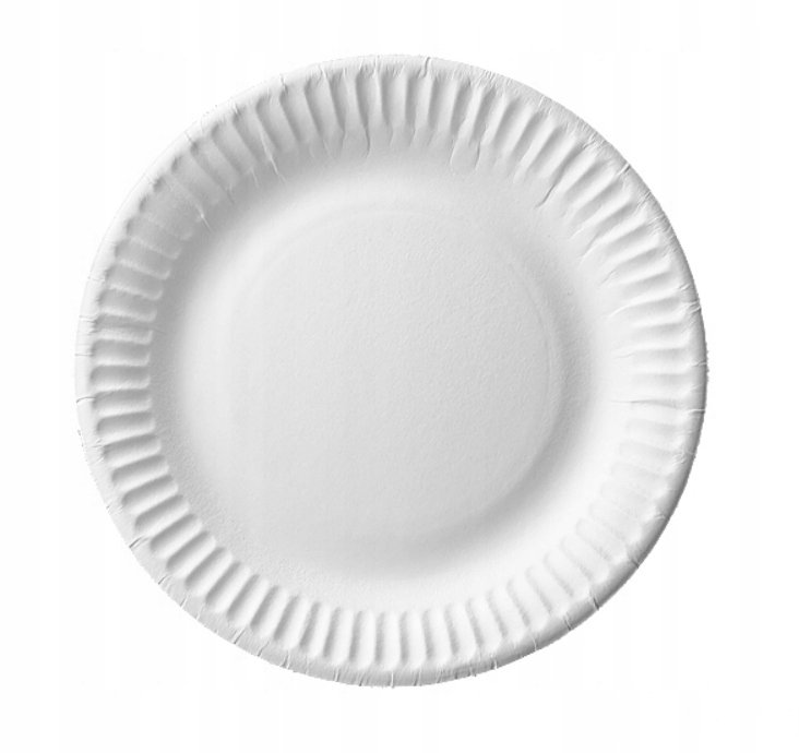 Talerze papierowe biały obiadowy 23cm 100szt deser