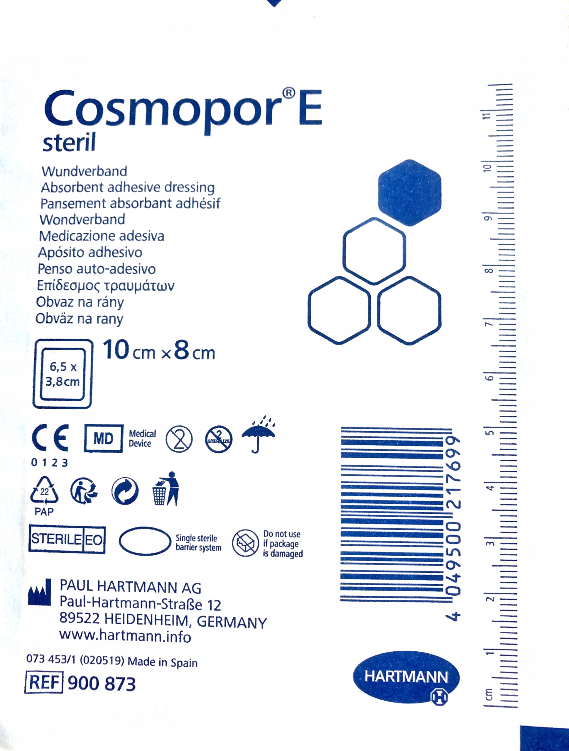 

Cosmopor E steril opatrunek jałowy 10 x 8 cm 1szt.