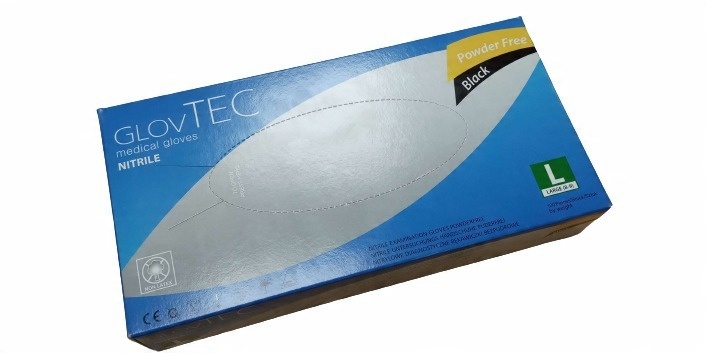 

Rękawice nitrylowe Glovtec L czarne 100