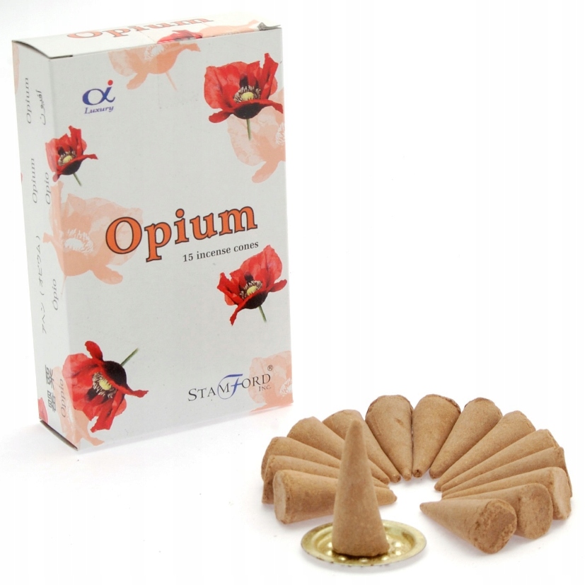 

Kadzidełka indyjskie stożkowe Opium 15szt Stamford