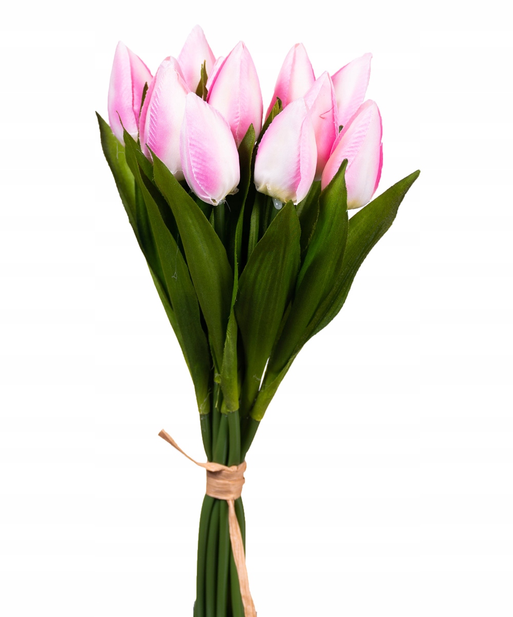 

Tulipany w bukiecie różowe 12 gałązek sztuczne