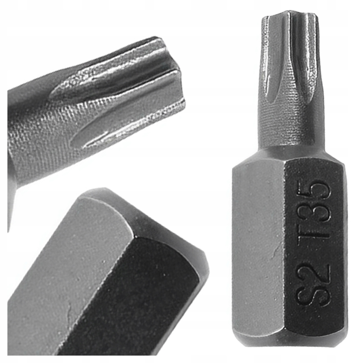 Bit Grot Końcówka Torx Krótki TX45 T45 30MM Uchwyt Hex 10MM Stal S2 Solidny
