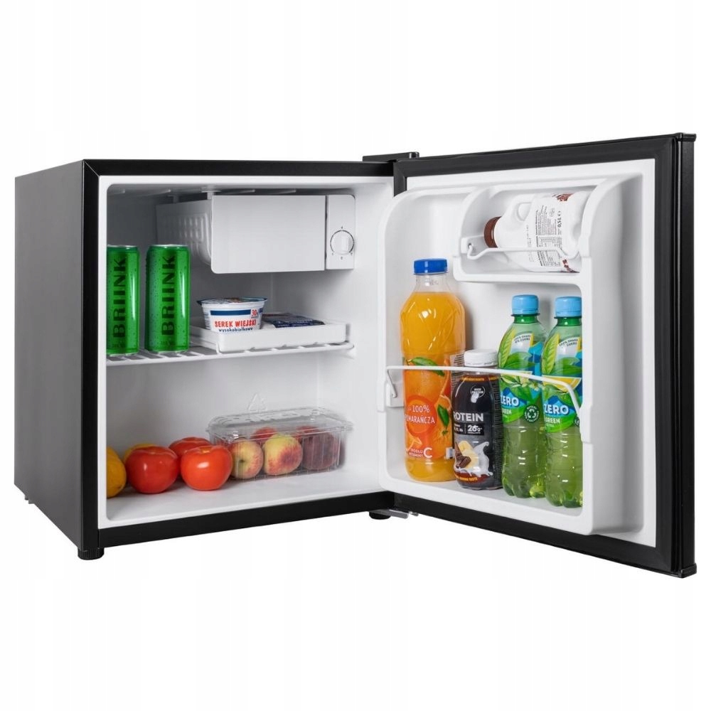 Lodówka Jednodrzwiowa Mała Chłodziarka Podblatowa Hotelowa Stella 45L Czarn