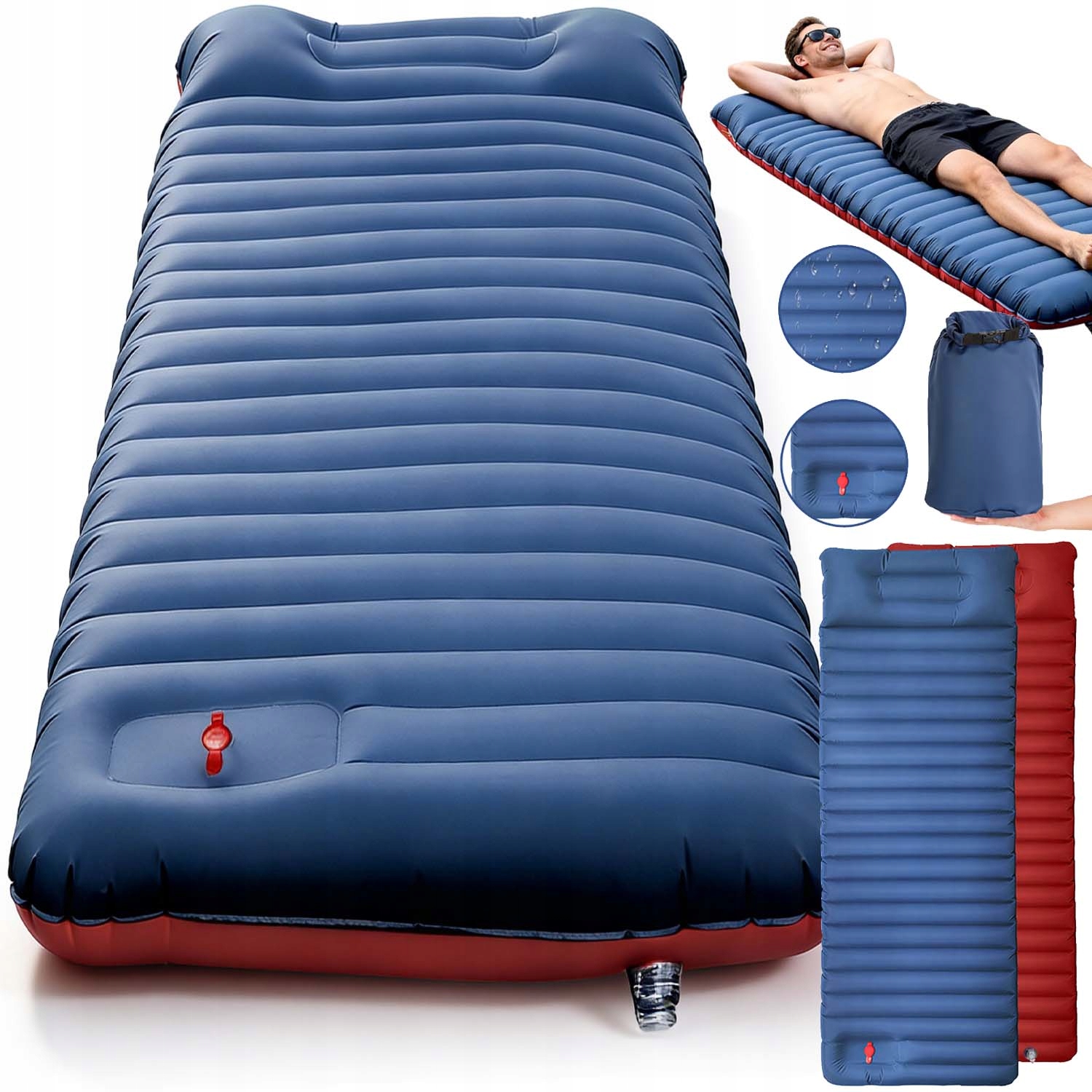 Matrace Nafukovací Podložka S Lehkým Obal Pro Jednu Postel