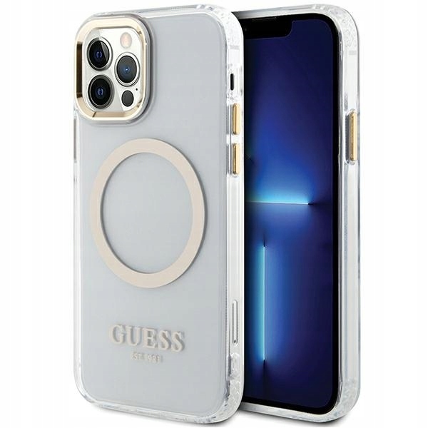 pouzdro obal Guess zadní kryt pro iPhone 12/12 Pro 6,1" zlatý