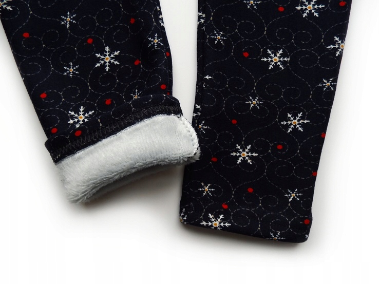 

Legginsy Ocieplane Futerkiem Śnieżynki 122/128