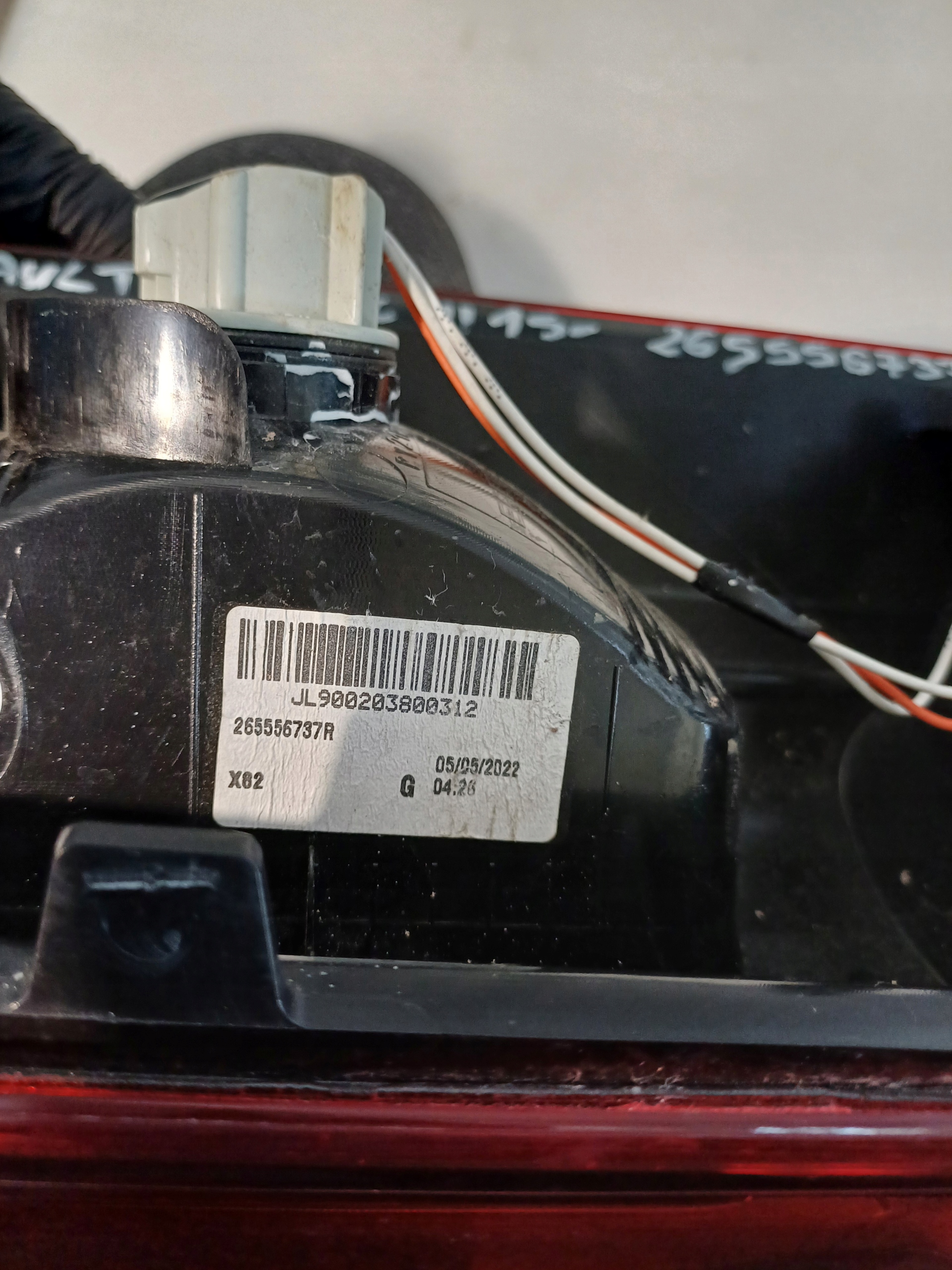 light left rear part rear RENAULT TRAFIC 3 III 15R- 265556737R
