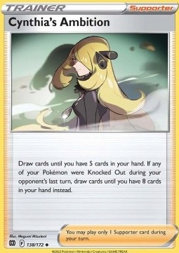 Pokemon Tcg Brilliant Stars Cynthia's Ambition (brs 138)