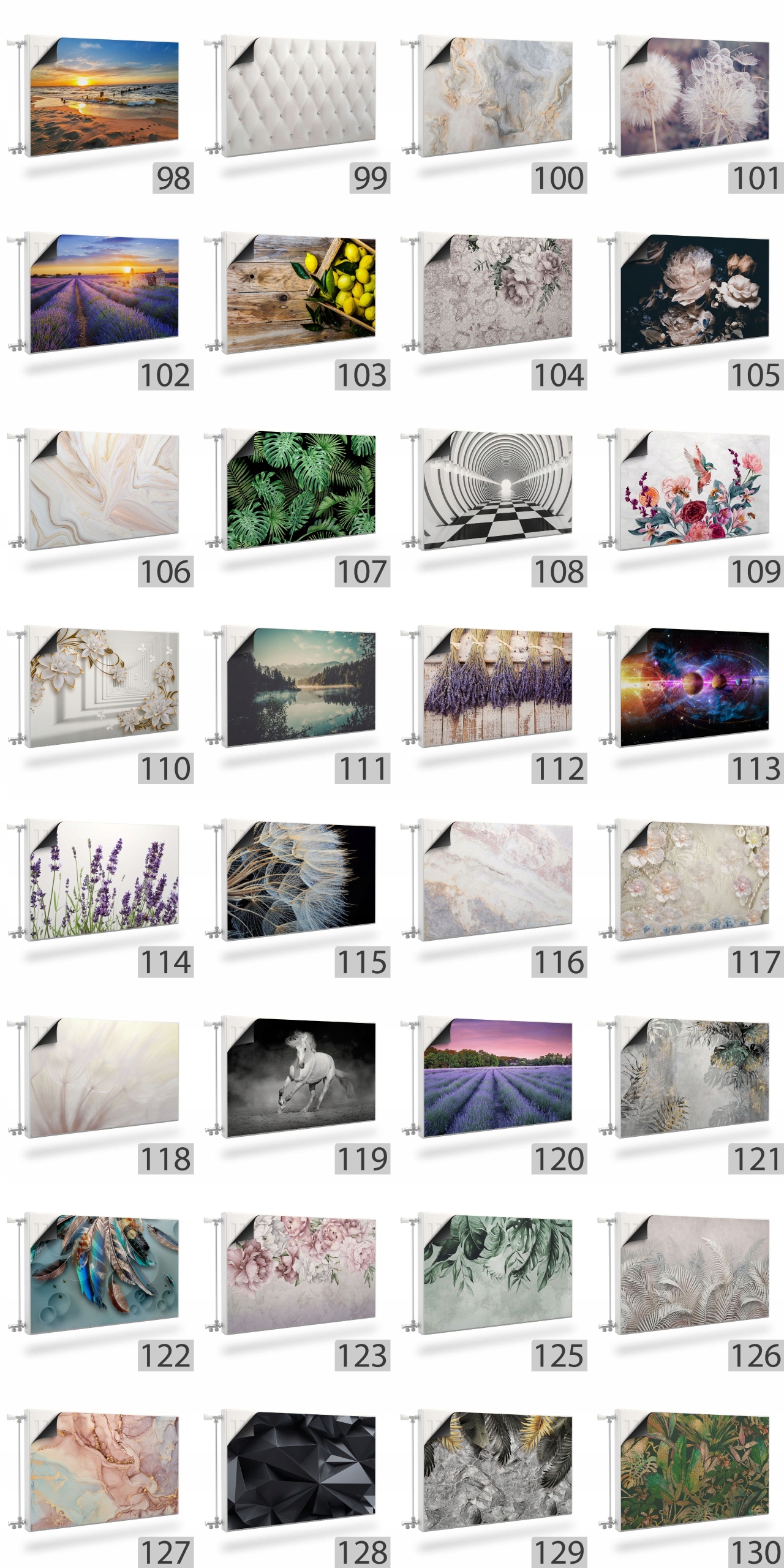 MASKOWNICA MAGNETYCZNA Na Kaloryfer PIÓRA 120x60 Marka Muralo