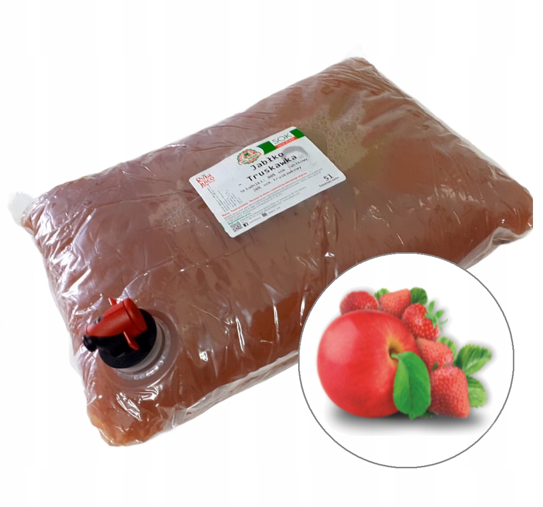 SOK JABŁKO-TRUSKAWKA 80%-20% 5L RUBI JUICE NFC